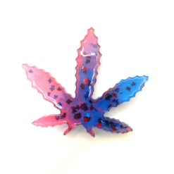 Red and Blue 420 pot weed Maple Leaf