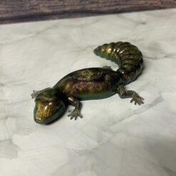 small handmade resin lizard