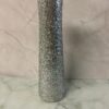 Silver skinny  Glitter Vase approx 7  inches high glass