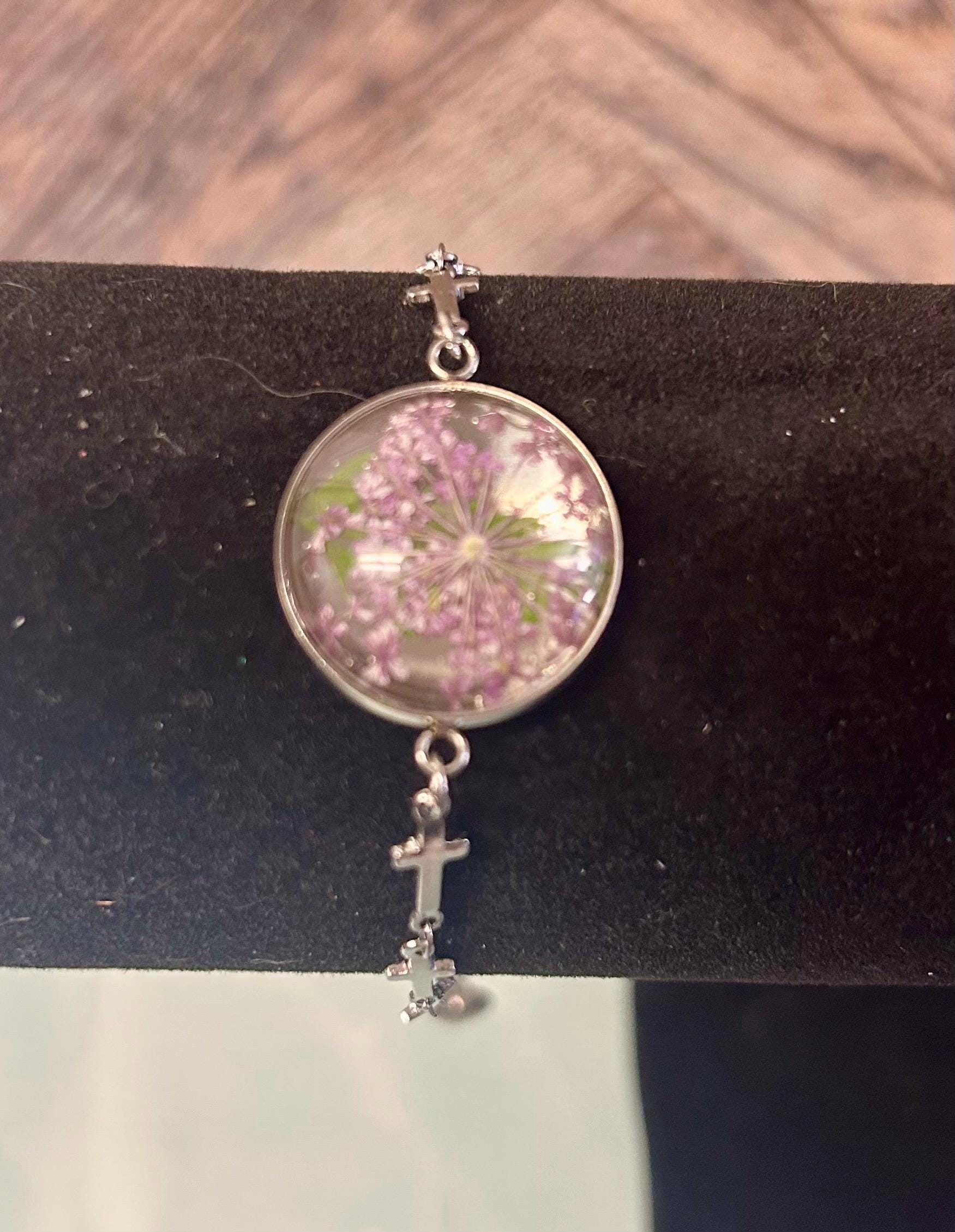 Silver handmade bracelet - pick your color or design - Image 4