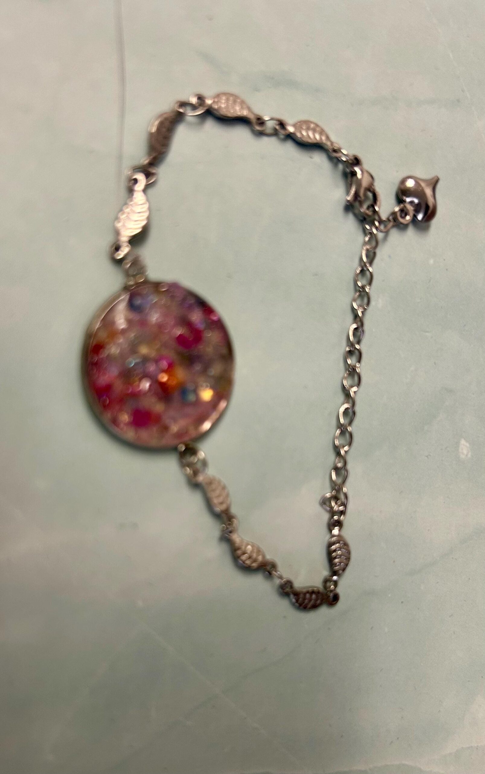 Silver handmade bracelet - pick your color or design - Image 7