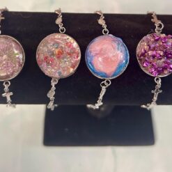 Silver handmade bracelet - pick your color or design