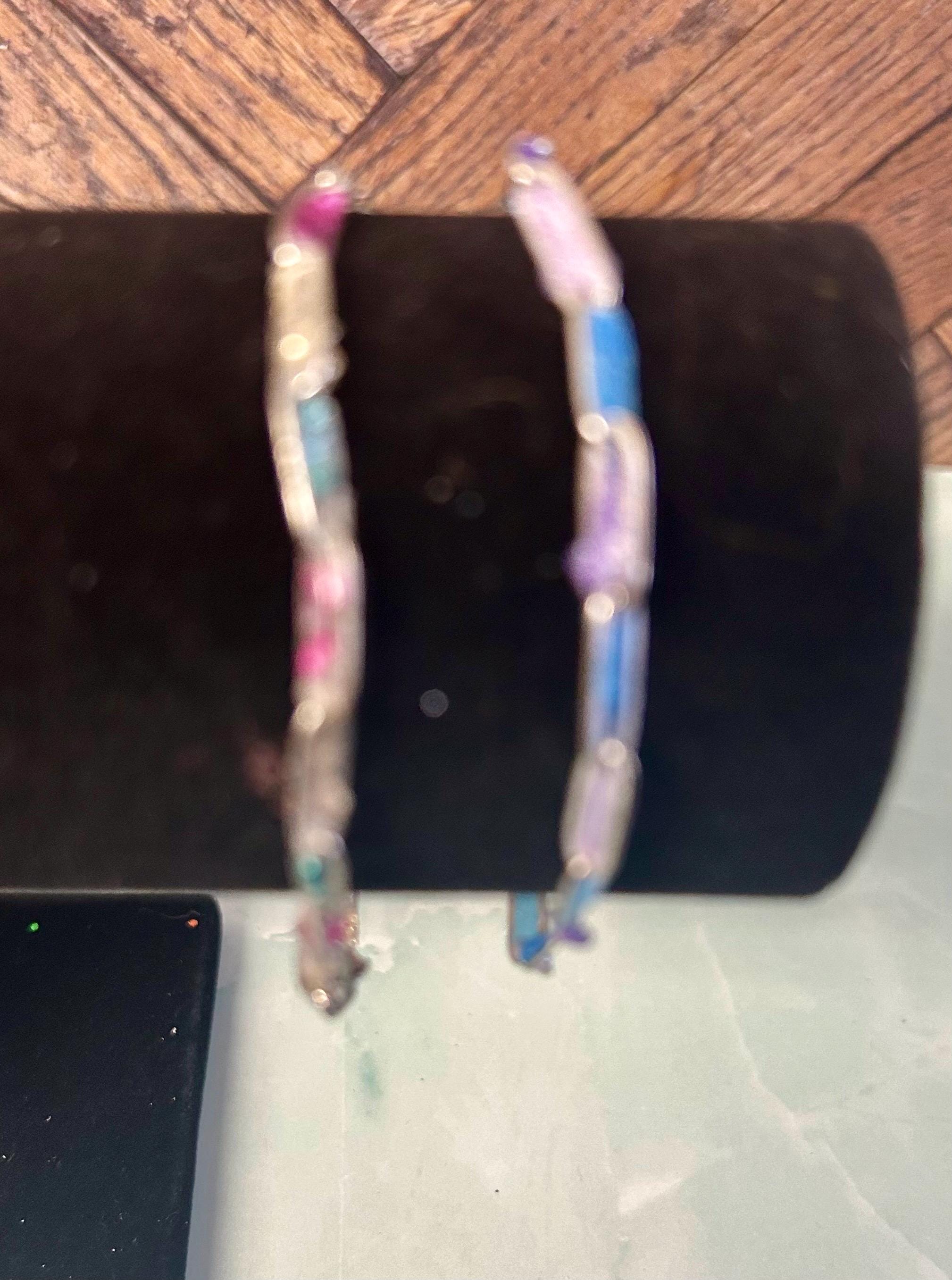 Silver handmade bracelet - pick your color or design - Image 3