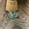 Handmade dangling earrings blue white