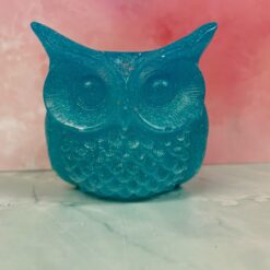 Handmade light blue owl trinket holder