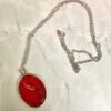 Silver resin memorial pendant necklace - choose color - hair or ashes