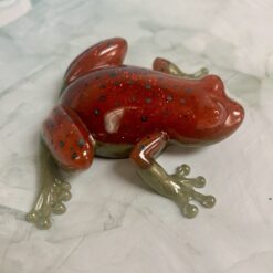 Green and red frog