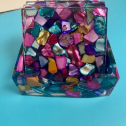 Handmade resin mosaic type coasters